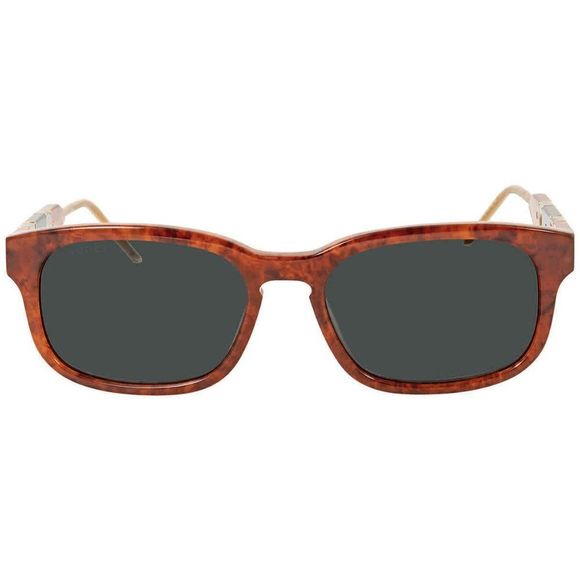 NEW Gucci Green and Havana Rectangular Men's Sunglasses - Picture 2 of 4